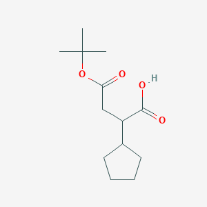 (S)-4-(tert-Butoxy)-2-cyclopentyl-4-oxobutanoic acid - 
