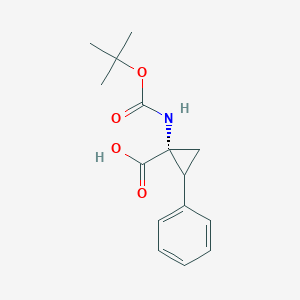 (1R,2R)-1-(tert-butoxycarbonylamino)-2-phenyl-cyclopropanecarboxylic acid - 