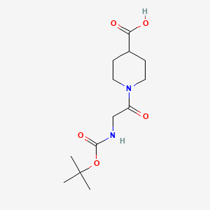 1-(2-tert-Butoxycarbonylamino-acetyl)-piperidine-4-carboxylic acid - 345955-48-8
