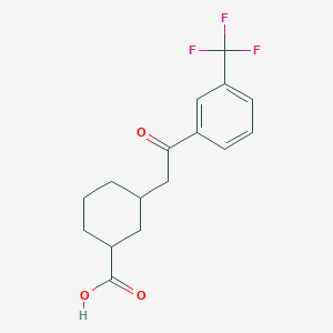 cis-3-[2-Oxo-2-(3-trifluoromethylphenyl)-ethyl]cyclohexane-1-carboxylic acid - 