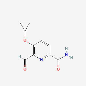 5-Cyclopropoxy-6-formylpicolinamide - 