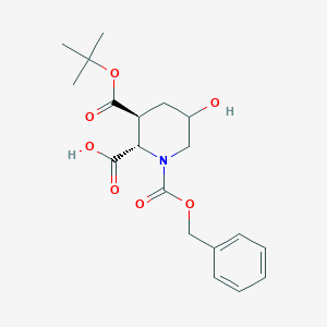 (2S,3S)-1-((Benzyloxy)carbonyl)-3-(tert-butoxycarbonyl)-5-hydroxypiperidine-2-carboxylic acid - 