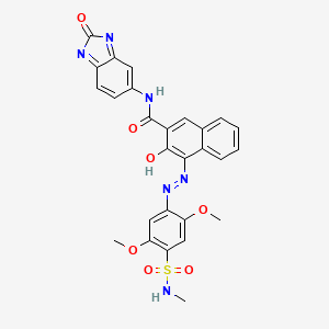 4-[[2,5-dimethoxy-4-(methylsulfamoyl)phenyl]diazenyl]-3-hydroxy-N-(2-oxobenzimidazol-5-yl)naphthalene-2-carboxamide - 