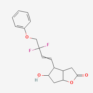 (3aR,4R,5R,6aS)-4-(3,3-difluoro-4-phenoxybut-1-enyl)-5-hydroxy-3,3a,4,5,6,6a-hexahydrocyclopenta[b]furan-2-one - 