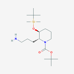 tert-Butyl (2R,3S)-2-(3-aminopropyl)-3-((tert-butyldimethylsilyl)oxy)piperidine-1-carboxylate - 