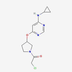 2-Chloro-1-[3-[6-(cyclopropylamino)pyrimidin-4-yl]oxypyrrolidin-1-yl]ethanone - 