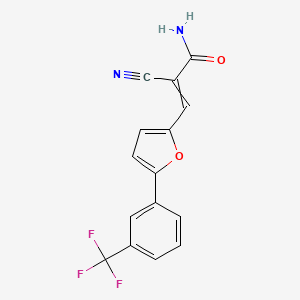2-Cyano-3-[5-[3-(trifluoromethyl)phenyl]furan-2-yl]prop-2-enamide - 