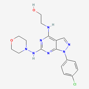 2-((1-(4-chlorophenyl)-6-(morpholinoamino)-1H-pyrazolo[3,4-d]pyrimidin-4-yl)amino)ethanol - 