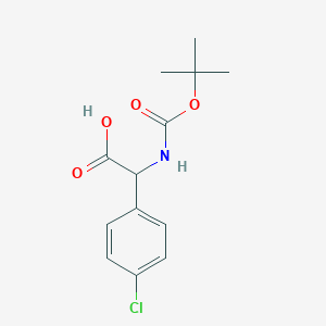 2-((tert-Butoxycarbonyl)amino)-2-(4-chlorophenyl)acetic acid - 209525-73-5