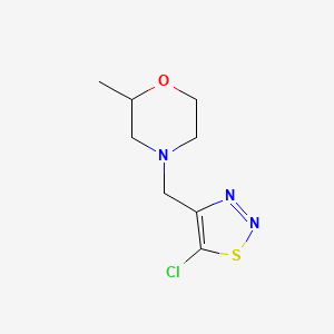 4-((5-Chloro-1,2,3-thiadiazol-4-yl)methyl)-2-methylmorpholine - 