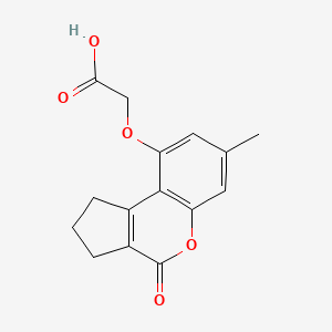 [(7-Methyl-4-oxo-1,2,3,4-tetrahydrocyclopenta[c]chromen-9-yl)oxy]acetic acid - 307549-54-8