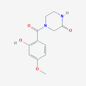 4-(2-Hydroxy-4-methoxybenzoyl)piperazin-2-one - 