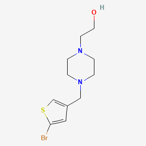 2-(4-((5-Bromothiophen-3-yl)methyl)piperazin-1-yl)ethan-1-ol - 