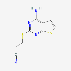 3-((4-Aminothieno[2,3-d]pyrimidin-2-yl)thio)propanenitrile - 