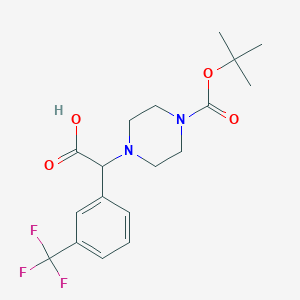 2-(4-Boc-piperazinyl)-2-(3-trifluoromethyl-phenyl)acetic acid - 885274-26-0