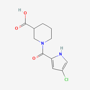 1-(4-chloro-1H-pyrrole-2-carbonyl)piperidine-3-carboxylic acid - 