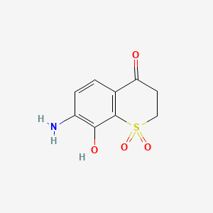 4H-1-Benzothiopyran-4-one, 7-amino-2,3-dihydro-8-hydroxy-, 1,1-dioxide - 