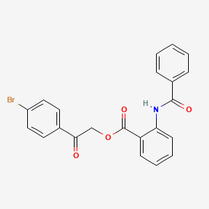 2-(4-Bromophenyl)-2-oxoethyl 2-(benzoylamino)benzoate - 