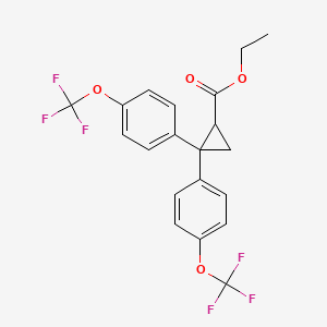 Ethyl 2,2-bis(4-(trifluoromethoxy)phenyl)cyclopropane-1-carboxylate - 