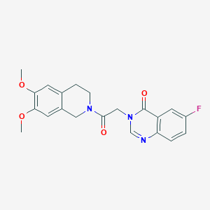 3-[2-(6,7-dimethoxy-3,4-dihydroisoquinolin-2(1H)-yl)-2-oxoethyl]-6-fluoroquinazolin-4(3H)-one - 