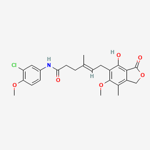 (4E)-N-(3-chloro-4-methoxyphenyl)-6-(4-hydroxy-6-methoxy-7-methyl-3-oxo-1,3-dihydro-2-benzofuran-5-yl)-4-methylhex-4-enamide - 