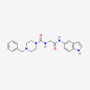 4-benzyl-N-[2-(1H-indol-5-ylamino)-2-oxoethyl]piperazine-1-carboxamide - 