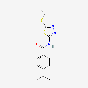N-[5-(Ethylsulfanyl)-1,3,4-thiadiazol-2-YL]-4-isopropylbenzamide - 