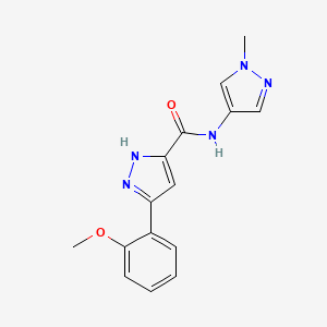 5-(2-methoxyphenyl)-N-(1-methyl-1H-pyrazol-4-yl)-1H-pyrazole-3-carboxamide - 