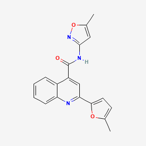 2-(5-methylfuran-2-yl)-N-(5-methyl-1,2-oxazol-3-yl)quinoline-4-carboxamide - 5702-58-9