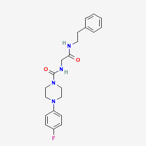 4-(4-fluorophenyl)-N-{2-oxo-2-[(2-phenylethyl)amino]ethyl}piperazine-1-carboxamide - 
