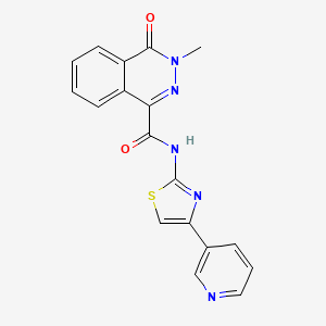 3-methyl-4-oxo-N-[4-(pyridin-3-yl)-1,3-thiazol-2-yl]-3,4-dihydrophthalazine-1-carboxamide - 