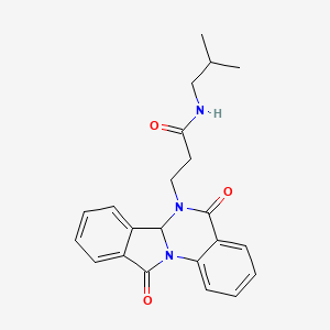 3-(5,11-dioxo-6a,11-dihydroisoindolo[2,1-a]quinazolin-6(5H)-yl)-N-(2-methylpropyl)propanamide - 