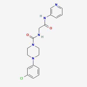 4-(3-chlorophenyl)-N-[2-oxo-2-(pyridin-3-ylamino)ethyl]piperazine-1-carboxamide - 