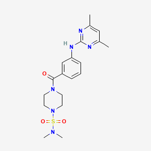 4-(3-((4,6-dimethylpyrimidin-2-yl)amino)benzoyl)-N,N-dimethylpiperazine-1-sulfonamide - 