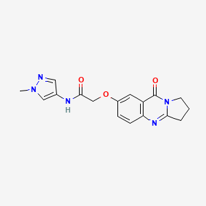 N-(1-methyl-1H-pyrazol-4-yl)-2-[(9-oxo-1,2,3,9-tetrahydropyrrolo[2,1-b]quinazolin-7-yl)oxy]acetamide - 