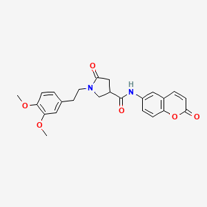 1-[2-(3,4-dimethoxyphenyl)ethyl]-5-oxo-N-(2-oxo-2H-chromen-6-yl)pyrrolidine-3-carboxamide - 