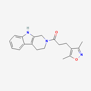 3-(3,5-dimethyl-1,2-oxazol-4-yl)-1-(1,3,4,9-tetrahydro-2H-beta-carbolin-2-yl)propan-1-one - 