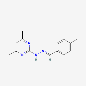 4,6-dimethyl-2-[(2E)-2-(4-methylbenzylidene)hydrazinyl]pyrimidine - 