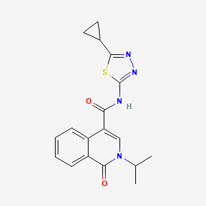 N-(5-cyclopropyl-1,3,4-thiadiazol-2-yl)-2-isopropyl-1-oxo-1,2-dihydroisoquinoline-4-carboxamide - 