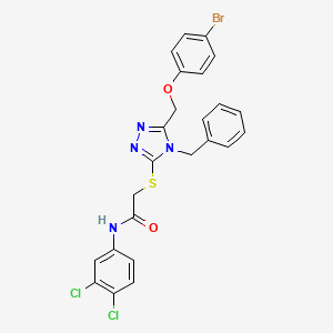 2-({4-benzyl-5-[(4-bromophenoxy)methyl]-4H-1,2,4-triazol-3-yl}sulfanyl)-N-(3,4-dichlorophenyl)acetamide - 538337-04-1