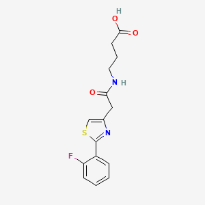 4-({[2-(2-Fluorophenyl)-1,3-thiazol-4-yl]acetyl}amino)butanoic acid - 