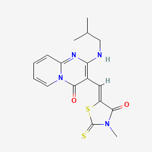 3-[(Z)-(3-methyl-4-oxo-2-thioxo-1,3-thiazolidin-5-ylidene)methyl]-2-[(2-methylpropyl)amino]-4H-pyrido[1,2-a]pyrimidin-4-one - 