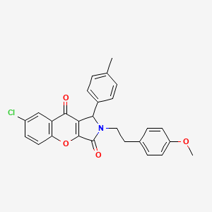 7-Chloro-2-[2-(4-methoxyphenyl)ethyl]-1-(4-methylphenyl)-1,2-dihydrochromeno[2,3-c]pyrrole-3,9-dione - 