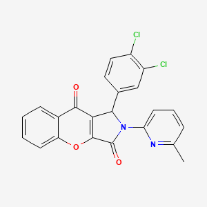 1-(3,4-Dichlorophenyl)-2-(6-methylpyridin-2-yl)-1,2-dihydrochromeno[2,3-c]pyrrole-3,9-dione - 