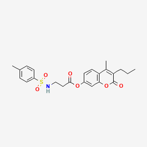 4-methyl-2-oxo-3-propyl-2H-chromen-7-yl N-[(4-methylphenyl)sulfonyl]-beta-alaninate - 