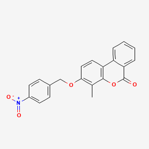 4-methyl-3-[(4-nitrobenzyl)oxy]-6H-benzo[c]chromen-6-one - 