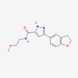 5-(2,3-dihydro-1-benzofuran-5-yl)-N-(2-methoxyethyl)-1H-pyrazole-3-carboxamide - 