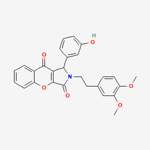 2-[2-(3,4-Dimethoxyphenyl)ethyl]-1-(3-hydroxyphenyl)-1,2-dihydrochromeno[2,3-c]pyrrole-3,9-dione - 