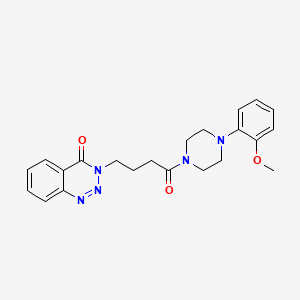 3-{4-[4-(2-methoxyphenyl)piperazino]-4-oxobutyl}-1,2,3-benzotriazin-4(3H)-one - 