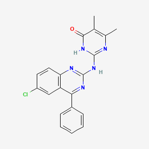 2-[(6-chloro-4-phenylquinazolin-2-yl)amino]-5,6-dimethylpyrimidin-4(1H)-one - 
